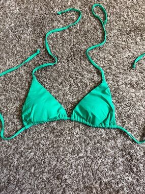 BECCA Teal Green Triangle String Bikini Top